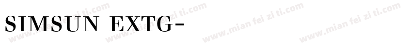 simsun extg字体下载字体转换